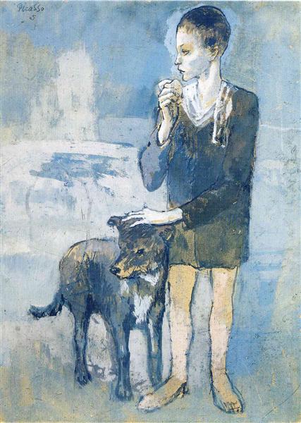 Pablo Picasso Painting Boy With A Dog Expressionism Symbolism